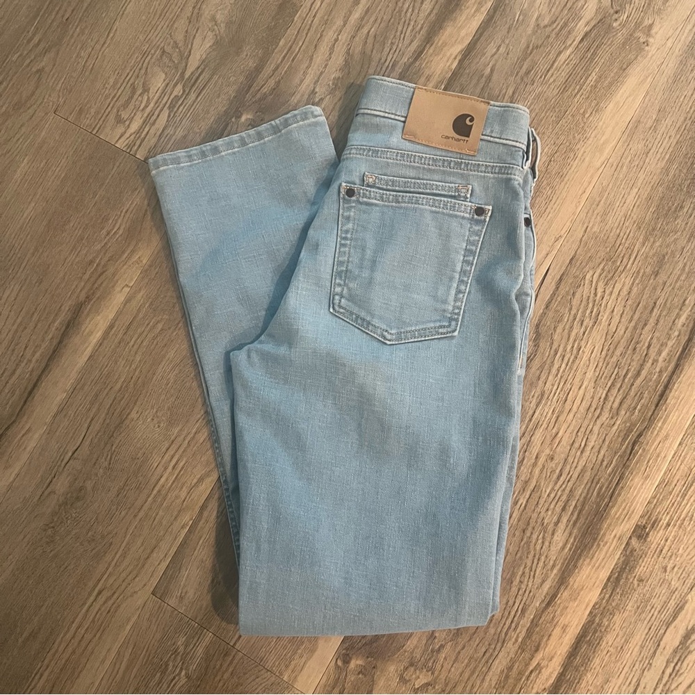 Carhartt Essential Denim Jeans Women’s 4 Regular Light Wash Workwear